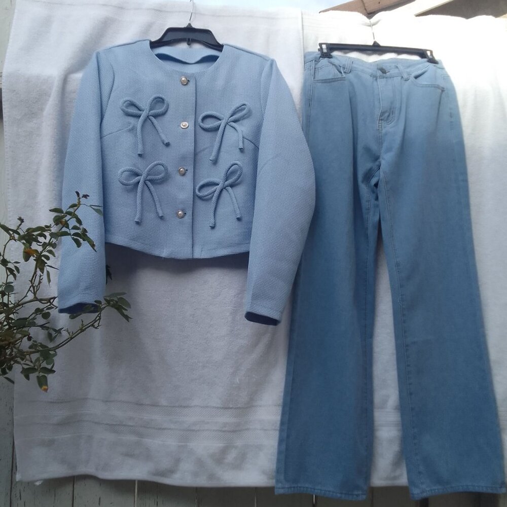 Bundle Well-Designed Cropped Jacket&Matching Sung… - image 2